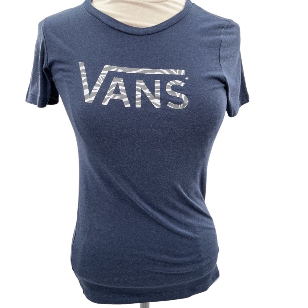 Vans Top T-Shirt Off the Wall Zebra Print Small